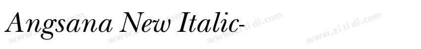 Angsana New Italic字体转换